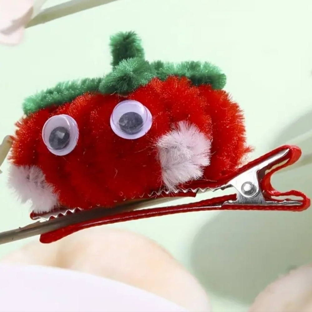 Tomato Hair 1.3" x 2" Barrettes Set of 2